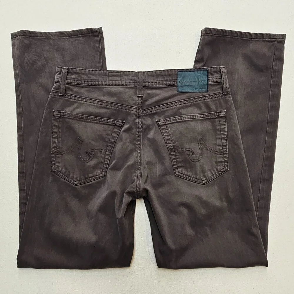 AG Adriano Goldschmied Protege Straight Leg Sueded Pants 30/31